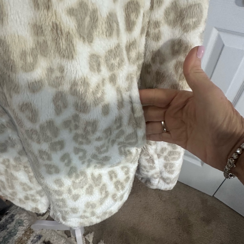 The North Face Fleece Jacket Leopard Full Zip Women’s Size Small Cozy Outdoor - Picture 6 of 12